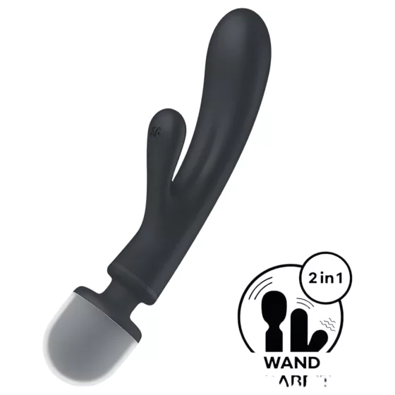 Satisfyer Triple Lover - vibrátor na G-bod a masáž - stříbrný