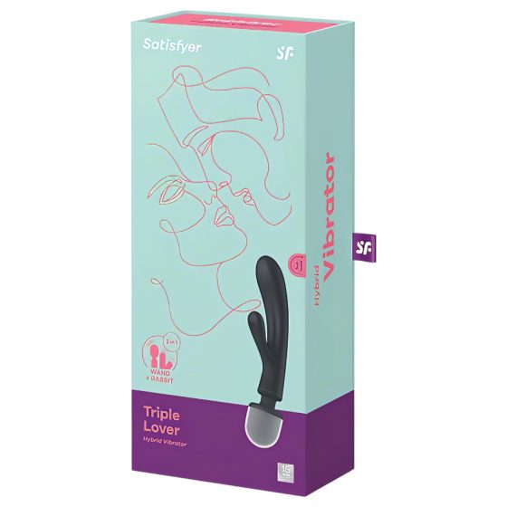 Satisfyer Triple Lover - G-bod a masážní vibrátor (stříbrný)