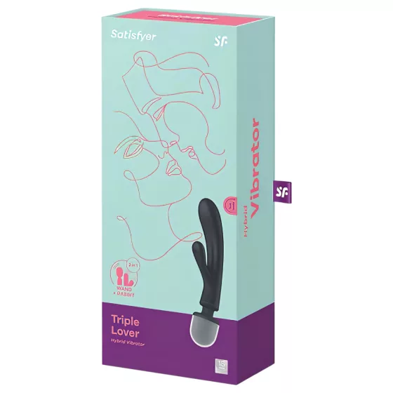 Satisfyer Triple Lover - vibrátor na G-bod a masáž - stříbrný