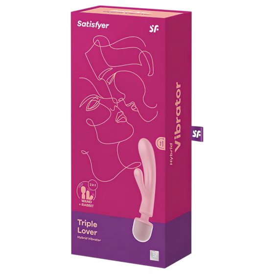 Satisfyer Triple Lover - G-bod a masážní vibrátor (růžový)