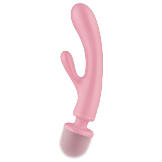 Satisfyer Triple Lover - vibrátor na G-bod a masáž - růžový