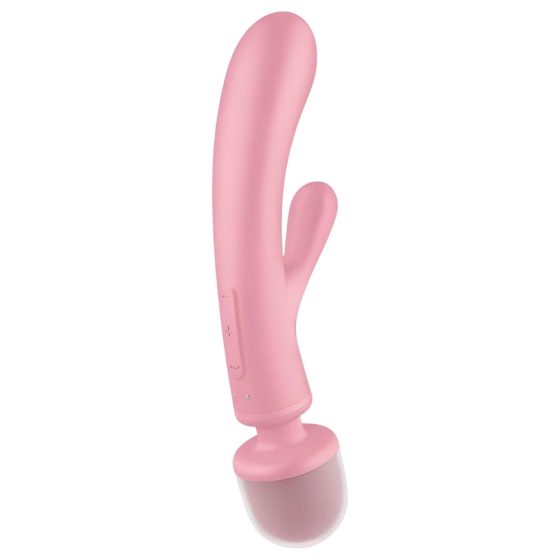 Satisfyer Triple Lover - vibrátor na G-bod a masáž - růžový