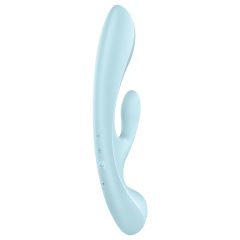   Satisfyer Triple Oh - dobíjecí vibrátor s klitoriálním ramenem (modrý)