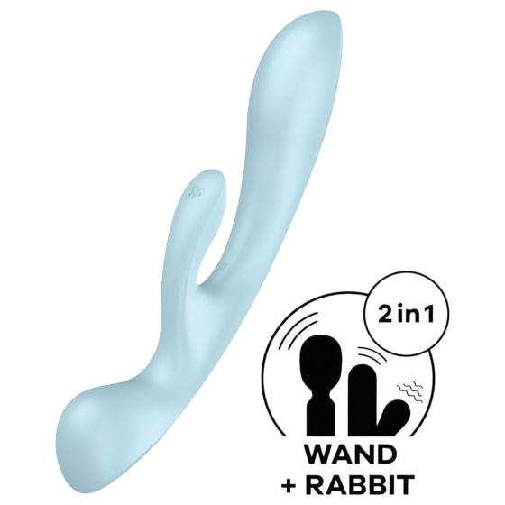 Satisfyer Triple Oh - dobíjecí vibrátor s klitoriálním ramenem (modrý)