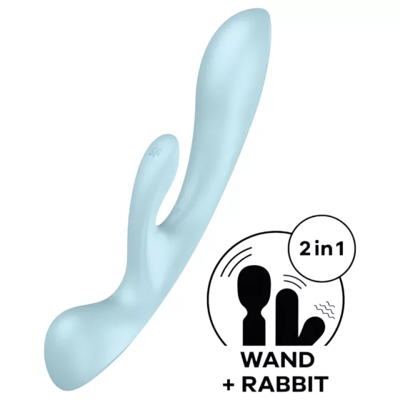 / Satisfyer Triple Oh - akumulátorový vibrátor s ramenem na klitoris (modrý)