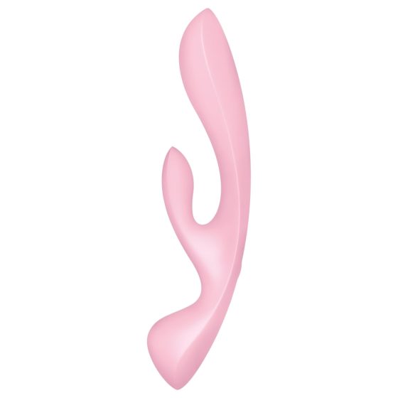 Satisfyer Triple Oh - dobíjecí vibrátor s klitorálním ramenem (růžový)