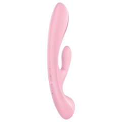   Satisfyer Triple Oh - dobíjecí vibrátor s klitorálním ramenem (růžový)