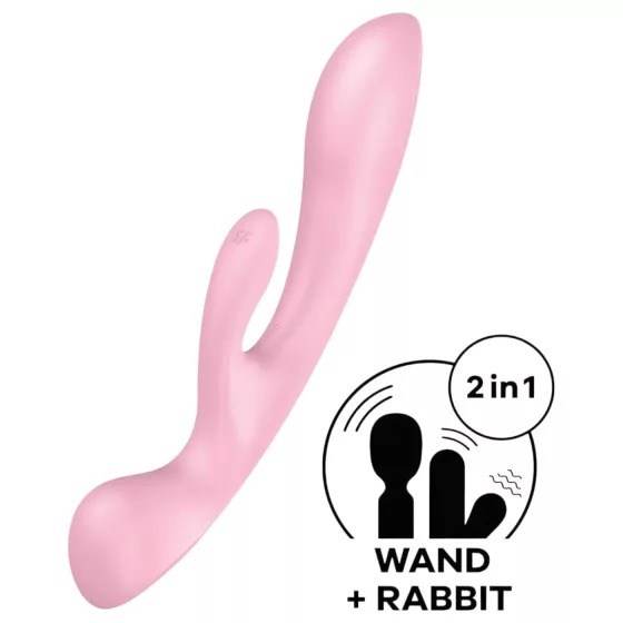 Satisfyer Triple Oh - akumulátorový vibrátor s ramenem na klitoris (růžový)