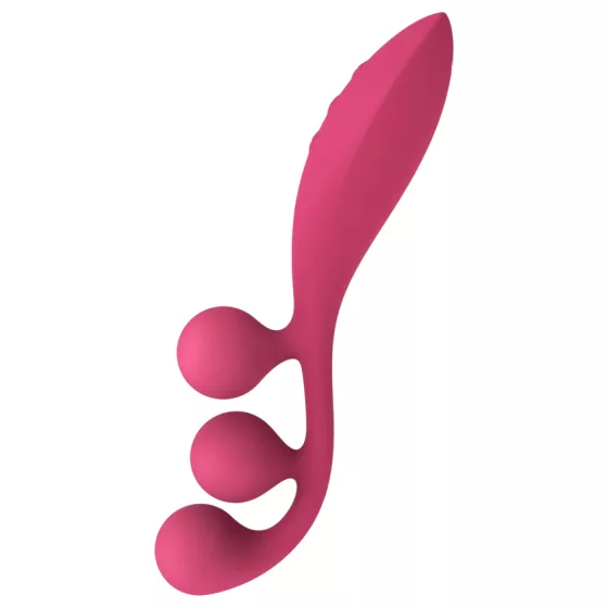 Satisfyer Tri Ball 1 - vibrační multifunkční vibrátor - dobíjecí - červený