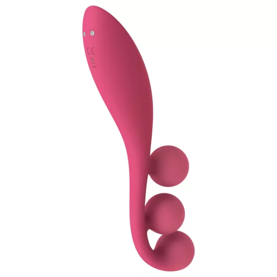 Satisfyer Tri Ball 1 - vibrační multifunkční vibrátor - dobíjecí - červený