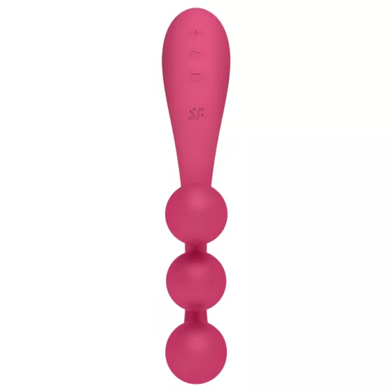 Satisfyer Tri Ball 1 - vibrační multifunkční vibrátor - dobíjecí - červený