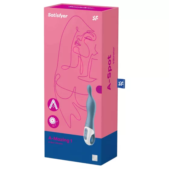 Satisfyer A-Mazing 1 - vibrátor na bod A - dobíjecí - modrý