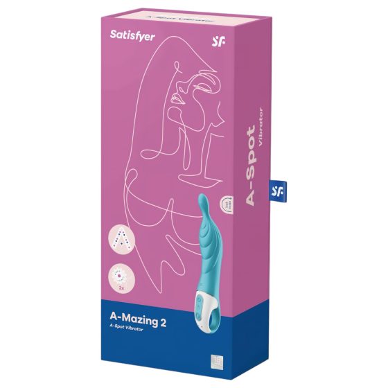 Satisfyer A-Mazing 2 - akumulátorový vibrátor na A-bod (tyrkysový)