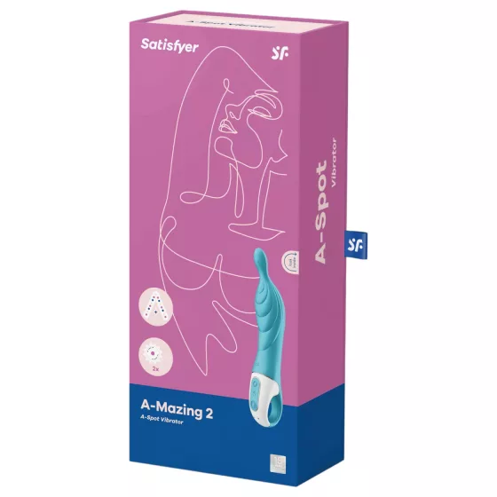 / Satisfyer A-Mazing 2 - akumulátorový vibrátor na bod A (tyrkysový)