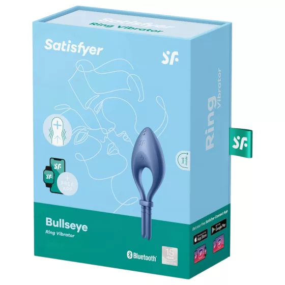 Satisfyer Bullseye - vibrační erekční kroužek - chytrý - modrý