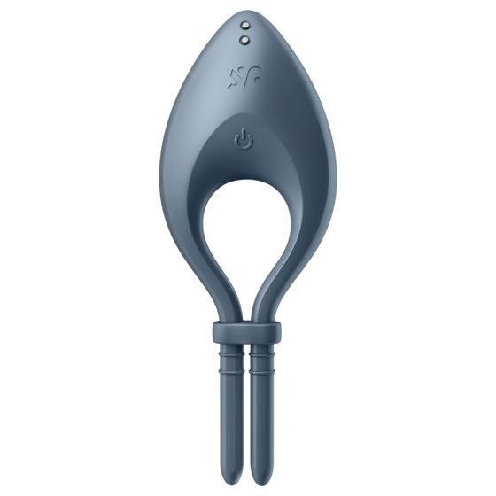 Satisfyer Bullseye - chytrý vibrační erekční kroužek (šedý)