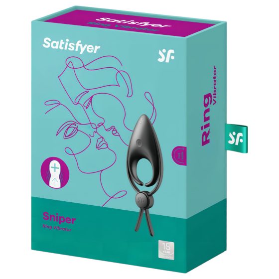 Satisfyer Sniper - akumulátorový vibrační erekční kroužek (černý)