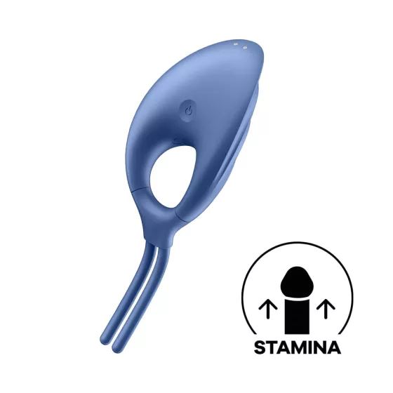 Satisfyer Swordsman - akumulátorový vibrační erekční kroužek (modrý)