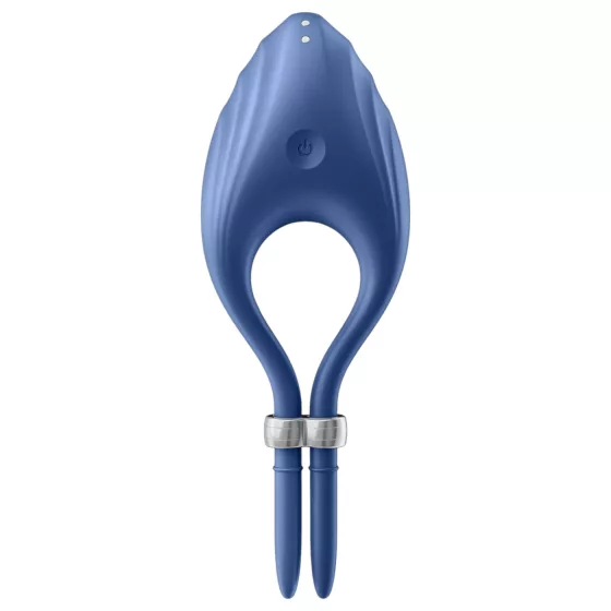 Satisfyer Duelist - akumulátorový vibrační erekční kroužek (modrý)