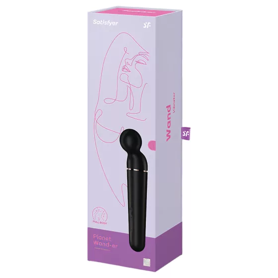 Satisfyer Planet Wand-er - masážní vibrátor (černý)