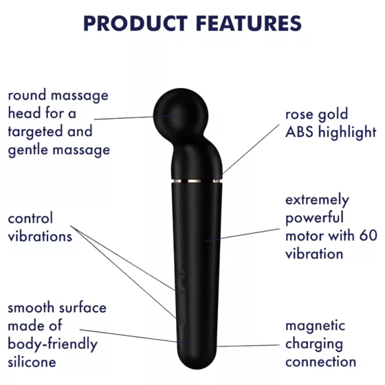 Satisfyer Planet Wand-er - masážní vibrátor (černý)