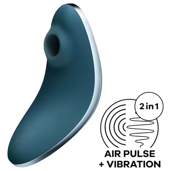 Satisfyer - stimulátor klitorisu s tlakovými vlnami - dobíjecí - modrý