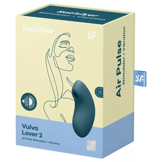 Satisfyer Vulva Lover 2 - akumulátorový stimulátor klitorisu s tlakovými vlnami (modrý)