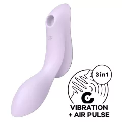   Satisfyer Curvy Trinity 2 - 2v1 vibrátor s tlakovými vlnami (fialový)