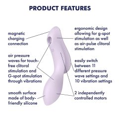 Satisfyer Curvy Trinity 2 - Vlnový 2v1 vibrátor (fialový)