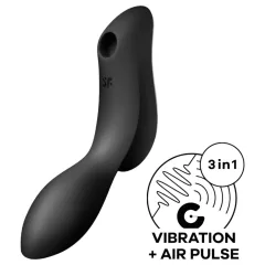   Satisfyer Curvy Trinity 2 - 2v1 vibrátor s tlakovými vlnami (černý)