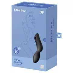   Satisfyer Curvy Trinity 2 - 2v1 vibrátor s tlakovými vlnami (černý)
