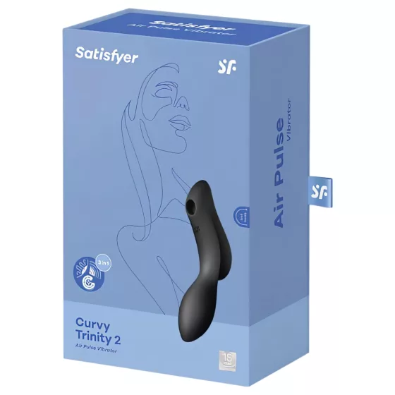 Satisfyer Curvy Trinity 2 - 2v1 vibrátor s tlakovými vlnami (černý)