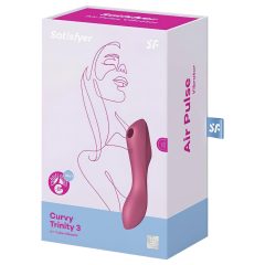   Satisfyer Curvy Trinity 3 - vzduchový 2v1 vibrátor (červený)