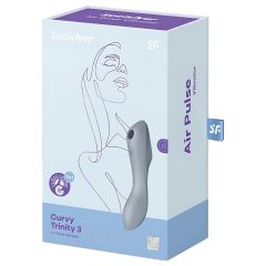   Satisfyer Curvy Trinity 3 - vzduchové 2v1 vibrátor (šedý)