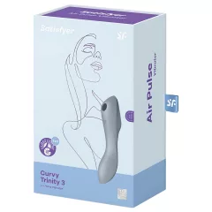  Satisfyer Curvy Trinity 3 - 2v1 vibrátor s tlakovými vlnami (šedý)