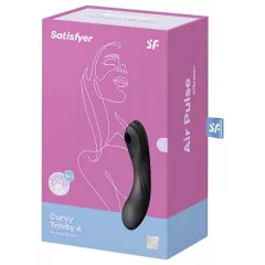   Satisfyer Curvy Trinity 4 - 2v1 vibrátor s tlakovými vlnami (černý)