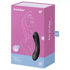   Satisfyer Curvy Trinity 4 - 2v1 vibrátor s tlakovými vlnami (černý)