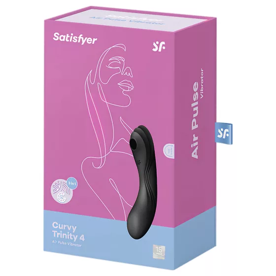 Satisfyer Curvy Trinity 4 - 2v1 vibrátor s tlakovými vlnami (černý)