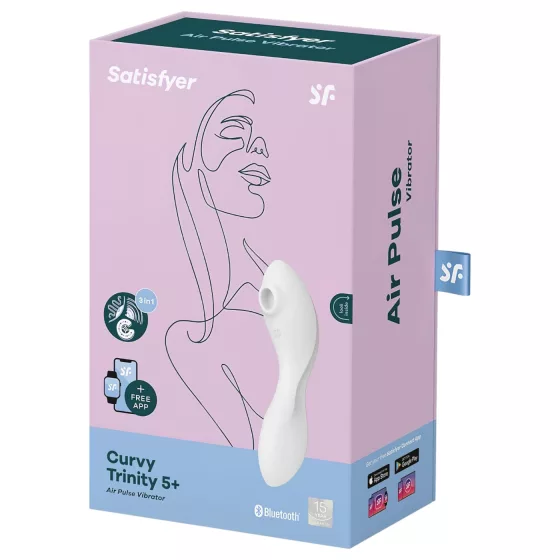 Satisfyer Curvy Trinity 5+ - aplikací ovládaný 2v1 vibrátor (bílý)