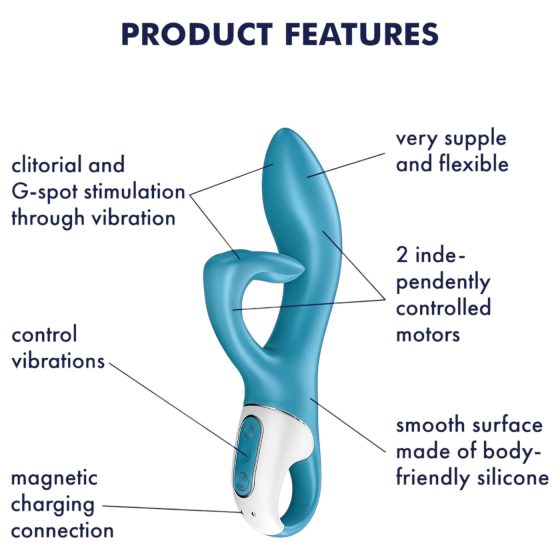 Satisfyer Embrace Me - akumulátorový vibrátor s ramenem na klitoris (tyrkysový)