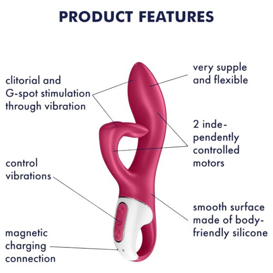 Satisfyer Embrace Me - nabíjecí vibrátor s raménkem na klitoris (červený)