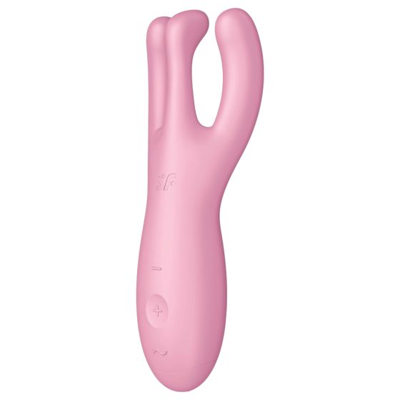 Satisfyer Threesome 4 - chytrý vibrátor na klitoris - růžový
