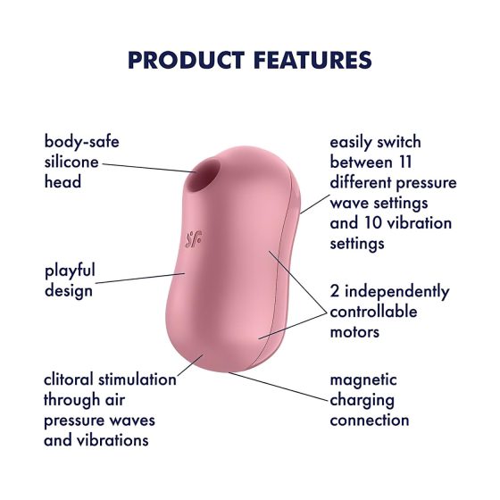 Satisfyer Cotton Candy - bezdotykový stimulátor klitorisu (korálový)