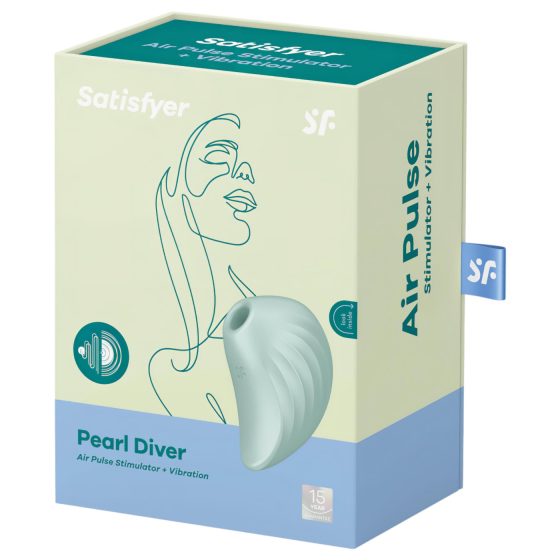 Satisfyer Pearl Diver - vzduchový stimulátor klitorisu (mátový)