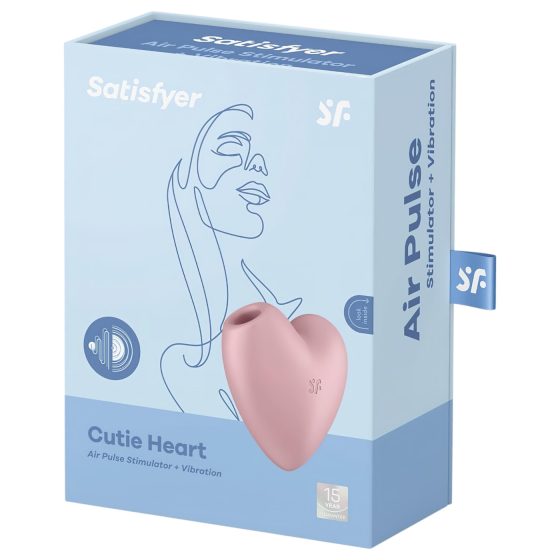 Satisfyer Cutie Heart - stimulátor klitorisu na vlny - dobíjecí - růžový