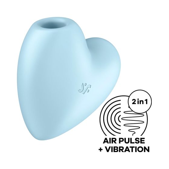 Satisfyer Cutie Heart - akumulátorový stimulátor klitorisu v modré barvě