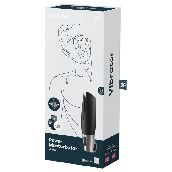 Satisfyer Power - automatický masturbátor s vibracemi - černý
