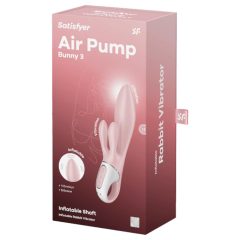   Satisfyer Air Pump Bunny 3 - nafukovací vibrátor (růžový)