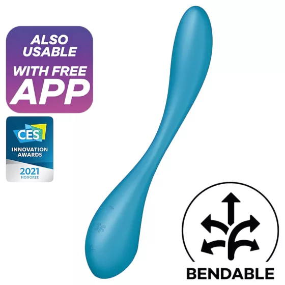 Satisfyer - vibrátor na G-bod - flexibilní, chytrý, zelený