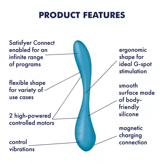 Satisfyer - vibrátor na G-bod - flexibilní, chytrý, zelený